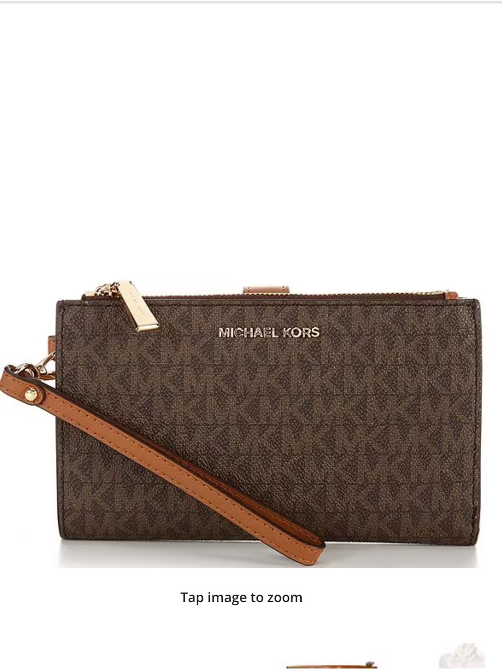 Michael Kors Jet Set Travel Signature Smartphone Wristlet Brown NWT